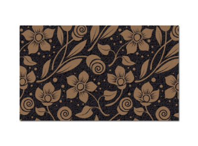 Flowers & Swirls Black
